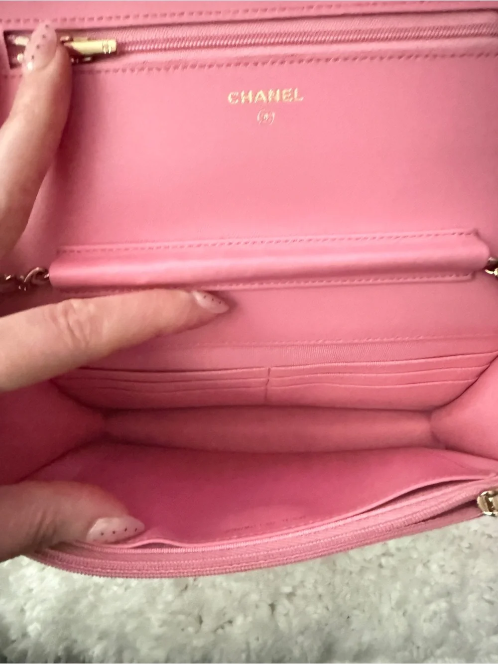 CHANEL Pink Quilted Lambskin Crossbody WOC